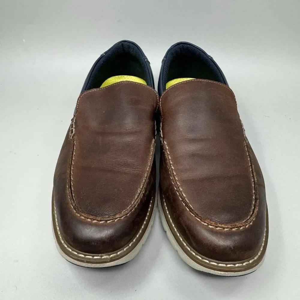 Florsheim Men's Frenzi Moc Toe Venetian Loafer Brown Crazy Horse Size 7W